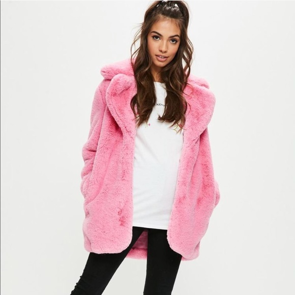 missguided pink coat